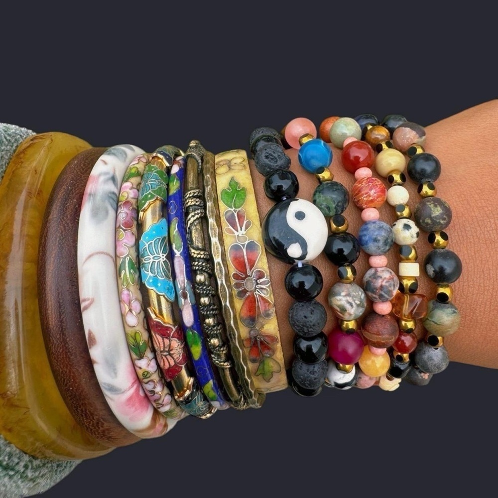 Boho Mixed Bead Bracelet - Picture 2 of 6